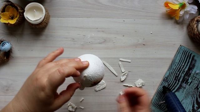 Мастер-класс Пасхальное яйцо. Бюджетная заготовка. Объемный декор. смотреть онлайн