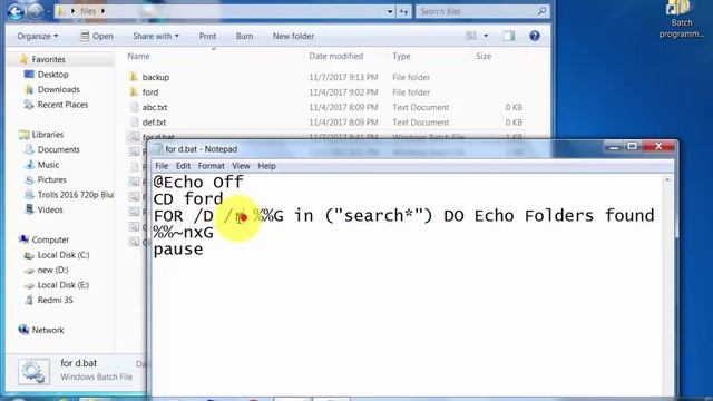 For /R, For /D, For /L Loop in Batch File Programming смотреть онлайн