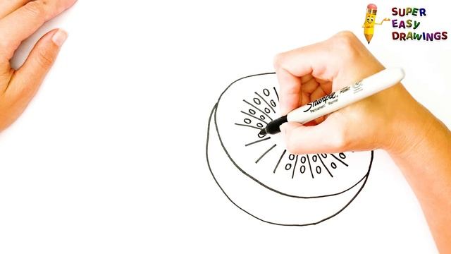 How To Draw A Kiwi Step By Step ? Kiwi Drawing Easy смотреть онлайн