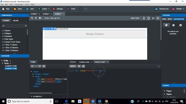 Sitting Columns Side by Side in Bootstrap Studio смотреть онлайн