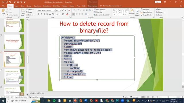 How to delete data from binary file | class 12 computer science | cbse class 12 python смотреть онлайн