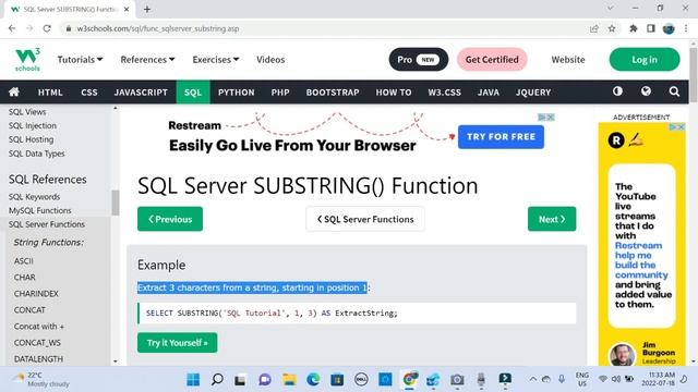 USE CONCAT and SUBSTRING Functions in SQL смотреть онлайн