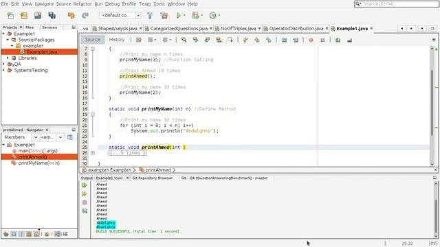 Java_1 - 28 - Java Methods(functions) - Void - With Parameters {جافا بالعربى} смотреть онлайн