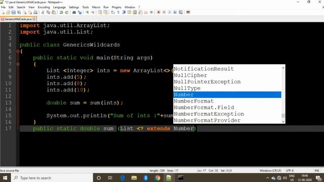 Java : Program on WildCards with Generic Class смотреть онлайн