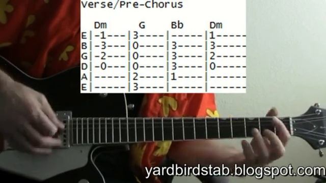 Yardbirds Heart Full of Soul Guitar Lesson Chords & Tab Tutorial смотреть онлайн