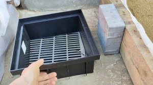 Укладка брусчатки на бетонное основание. Как увеличить высоту дождеприемника.
