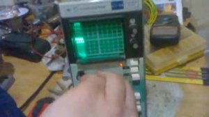 проверка работы самодельного мотора на осциллографе.