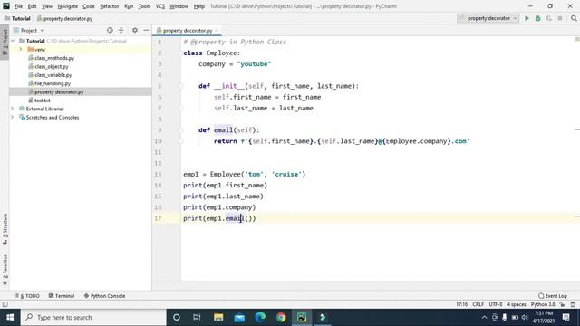 #26 - (OOP) - Property Decorator in Python Class смотреть онлайн