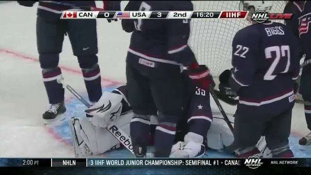 John Gibson Strong Again as USA Beats Canada 5-1 in WJC Semis смотреть онлайн