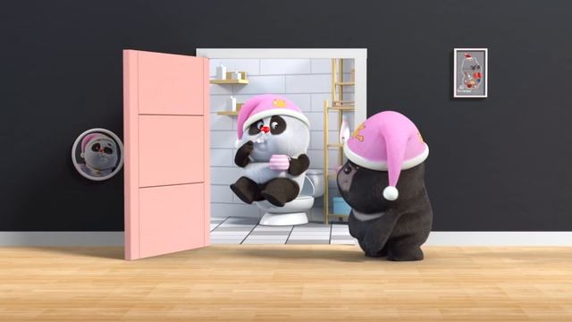 Bamboo Panda❤️】Bathroom Battle ? vs ? | Chinese Short Animation I 熊猫班卜 #Panda смотреть онлайн