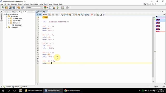 08 numbers 1 - PHP and MySQL beginner to developer смотреть онлайн
