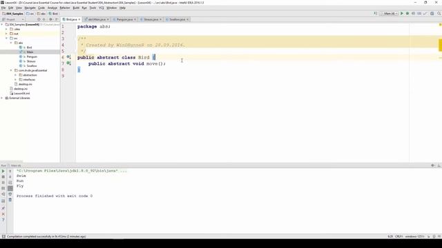 Видео курс Java Essential. Урок 4. Абстрактные классы и интерфейсы. смотреть онлайн
