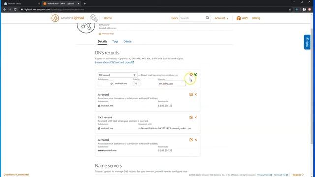AWS Lightsail For Beginners - Setup Custom Domain Email with Zoho Mail смотреть онлайн