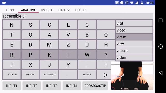Accessible Virtual Keyboard - Adaptive Layout: MyoWare EMG sensor смотреть онлайн