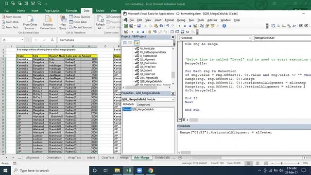 VBA tutorial for beginners: Part4 (Alignment / Orientation / Indentation / Wrap Text / Delete cells смотреть онлайн