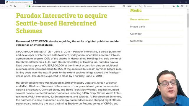 Paradox Interactive to Buy Harebrained Schemes for 7.5 Million смотреть онлайн