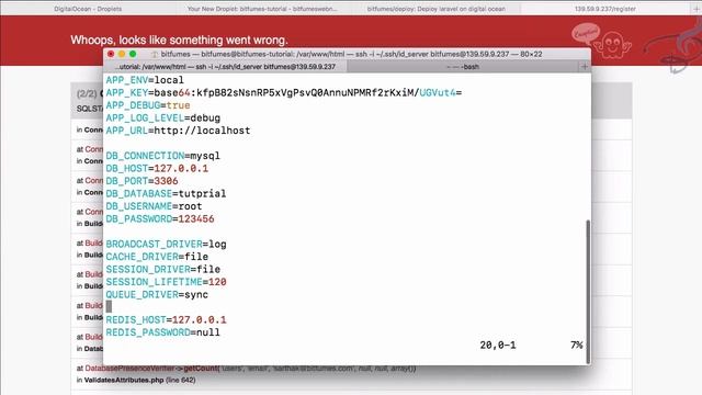 Deploy Laravel on Digital Ocean | Connect to Database #6 смотреть онлайн