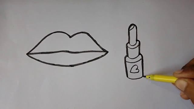 Bolalar uchun lab rasm chizish/Рисуем рисунок помады (косметика) для детей/drawing lips for childre смотреть онлайн