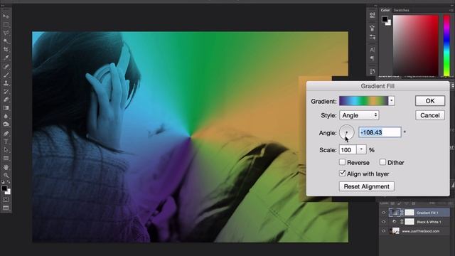 How to create a Gradient Colored Photo Effect In Photoshop смотреть онлайн