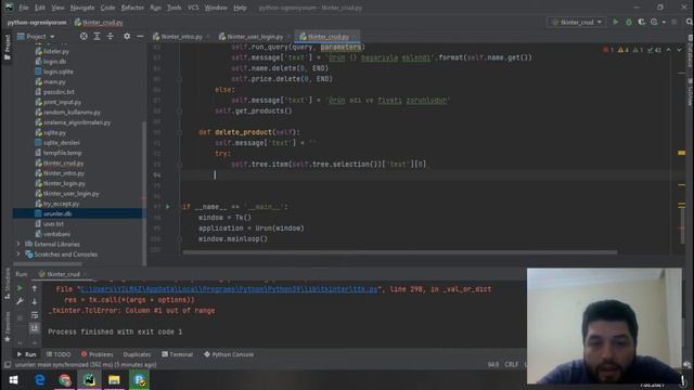 PYTHON DERSLERİ | TKINTER VE SQLITE KULLANARAK CRUD İŞLEMLERİ #15 смотреть онлайн
