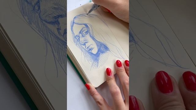 Daily portrait sketch | 20min drawing in sketchbook #portraitdrawing #art #sketching #sketchbook смотреть онлайн