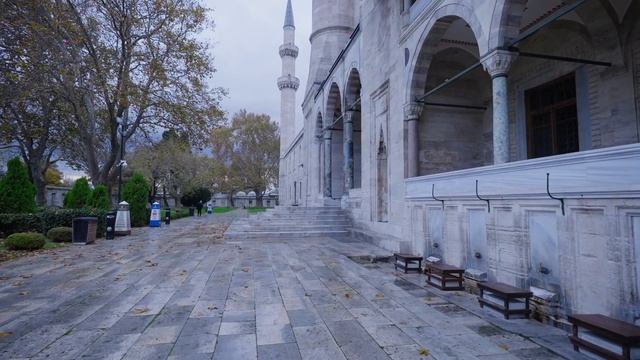 Süleymaniye Mosque Morning Walk At Sunrise, Istanbul Turkey, City Sounds 4k