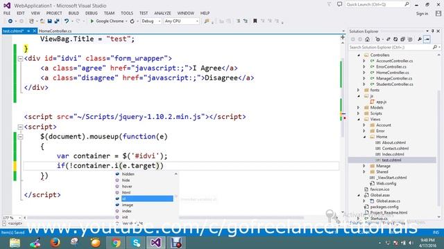 Use jQuery to hide a DIV when the user clicks outside of it смотреть онлайн