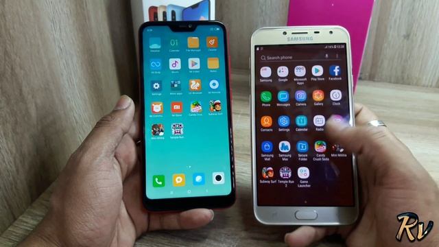 Redmi 6 Pro Red Colour vs Galaxy J4 2018 - Speedtest смотреть онлайн