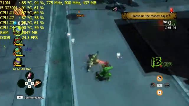 Teenage Mutant Ninja Turtles Gameplay Test | GeForce 710M 2GB | High Settings 720p | смотреть онлайн