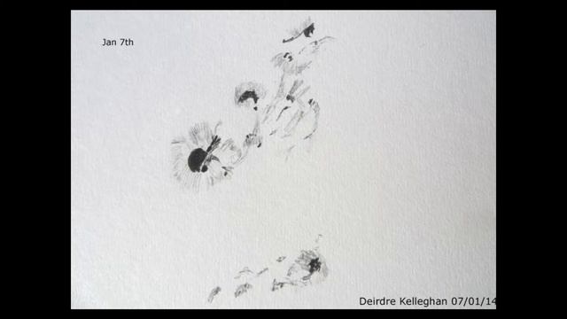 Active Regions 1944 and 1946 Drawings Jan 7th, 9th and 11th in White Light смотреть онлайн