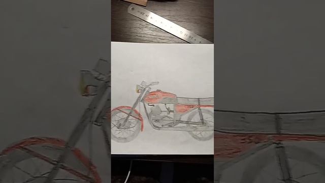 попытался нарисовать JAWA 350 смотреть онлайн