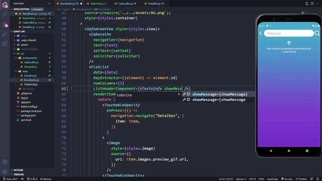 Aula 20.8 - Personalizando a interface do nosso app - Curso React Native + Hooks смотреть онлайн