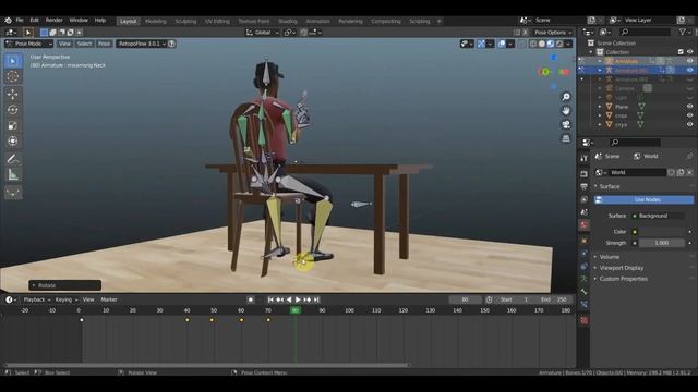BLENDER 2.91 Пробую анимацию усложнить