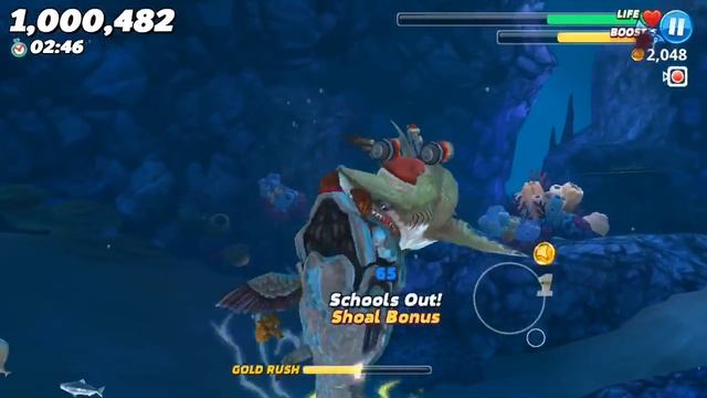 Megalodon Vs Big Daddy Dunkleosteus - Hungry Shark World