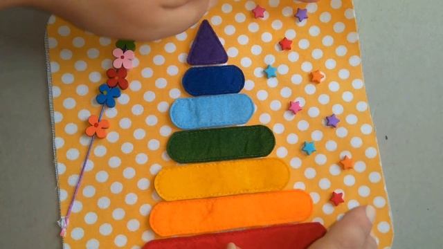 Quiet Book страничка пирамидка #quietbook #pyramid #handmade #iri_ska_art #изфетра #развивающиеигры