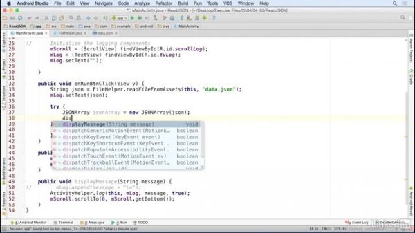 Parse JSON formatted data   Java Design Patterns and APIs for Android 2016