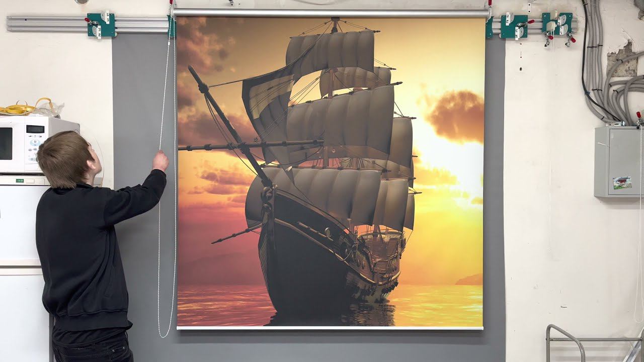 РУЛОННАЯ ШТОРА БЛЭКАУТ С ФОТОПЕЧАТЬЮ "КОРАБЛЬ"