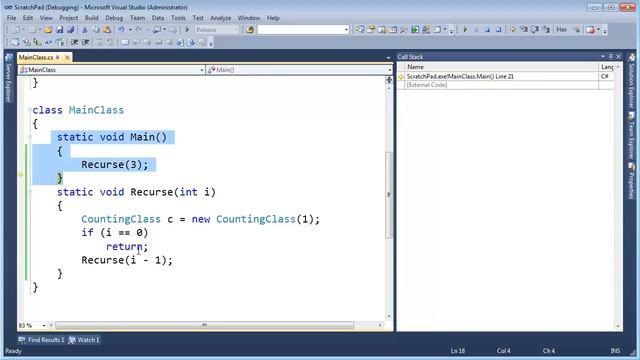 C# Stack Debugger смотреть онлайн