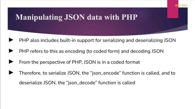 KTU CST463 Web Programming|S7 CS|Module 5 Part 2|JSON schema, manipulating JSON data with PHP смотреть онлайн