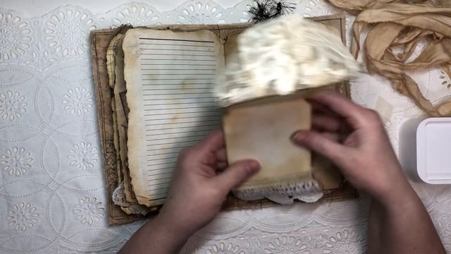 Vintage grunge junk journal flip through смотреть онлайн