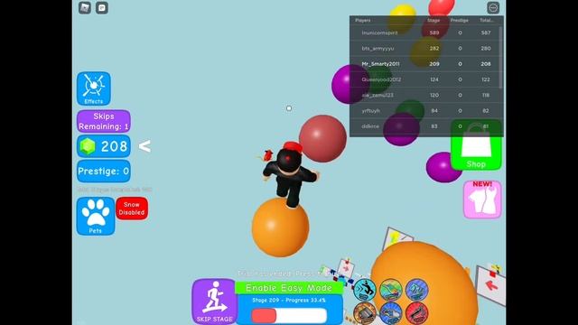 Roblox Mega Easy Obby Gameplay Level 100-300 (Easy!) смотреть онлайн