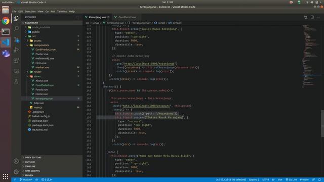 Tutorial Vue JS dengan API : 10. Membuat Checkout смотреть онлайн