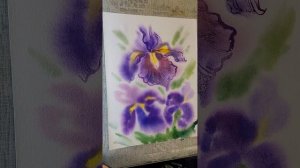 Рисуем Ирисы акварелью
