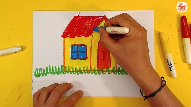 Как нарисовать ДОМ / Урок рисования для детей от 3 лет смотреть онлайн
