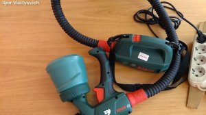 Краскопульт электрический BOSCH PFS 1000. Видео инструкция по работе с краскораспылителем  BOSH.