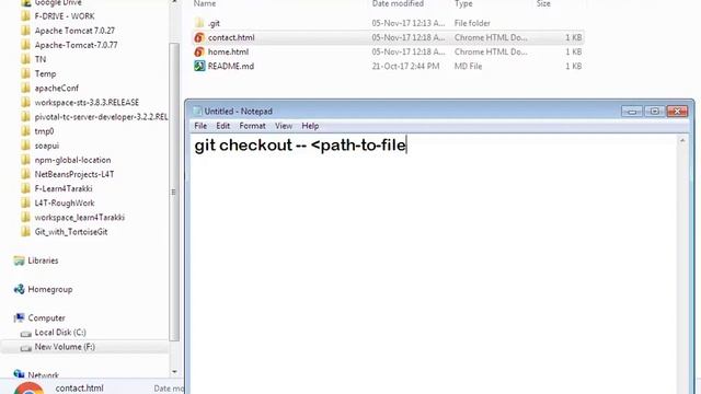 TortoiseGit Tutorial 9a Undoing local changes using tortoiseGit revert option смотреть онлайн