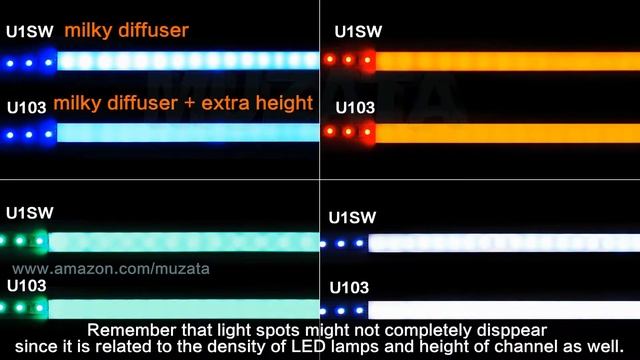 How to choose LED aluminum channel - Muzata U-shape installation tutorial U103 смотреть онлайн