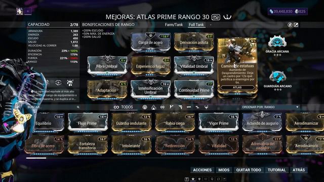 Warframe -- Atlas prime build farmeo/tanque actualizada 2019!! смотреть онлайн