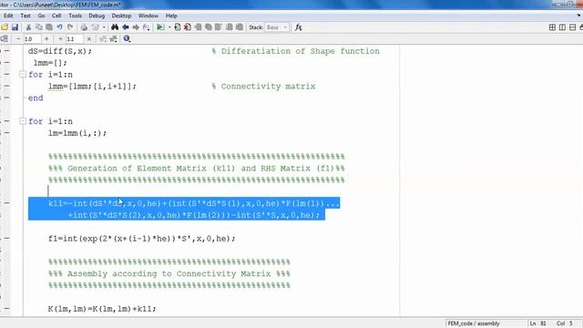 Finite Element MATLAB code for Nonlinear 1D BVP: Lecture-9 смотреть онлайн