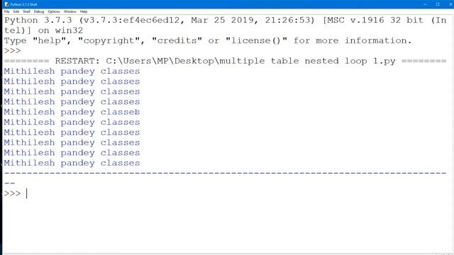 Multiplication Tables using Python Nested FOR LOOP. смотреть онлайн